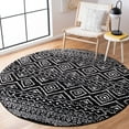 thumbnail image 2 of SAFAVIEH Tulum Merletta Oriental Area Rug, Black/Ivory, 8' x 8' Round, 2 of 7