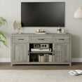 thumbnail image 4 of YouTrend Farmhouse TV Stand for TVs up to 65'' for Living Room,Kitchen Pantry Sideboard W/ Storage Cabinet,Gray, 4 of 10
