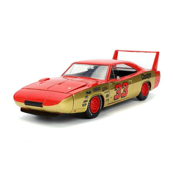 1969 Dodge Charger Daytona #33, Red/Gold - Jada Toys 36297 - 1/24 Scale Diecast Model Car