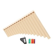 LeeQinersw Pan Pipe Instrument Key of C 16 with Note Sticker and Storage Bag for Kids Music