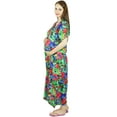 thumbnail image 2 of Bimba Maternity Kaftan With Belt Rayon Nursing Night Gown, Front & Back Buttons, 2 of 6