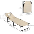 thumbnail image 3 of Outsunny 2 Pcs Chaise Longue d'Extérieur Réglable, Chaise Longue Pliante de Jardin, 3 of 10