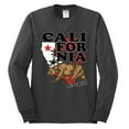 thumbnail image 2 of Wild Bobby, California Republic Cali Bear Pop Culture Mens Long Sleeve Shirt, Charcoal, 3XL, 2 of 3