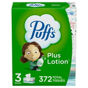 Puffs Plus Lotion, Facial Tissue, 3 Count