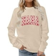 thumbnail image 3 of Valentine's Day Sweatshirt for Women 2026 Love Heart Graphic Pullover Crewneck Long Sleeve Tops Valentines Sweatshirt Beige L, 3 of 5