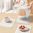 thumbnail image 5 of Cream Striped Pot Holders for Kitchen Heatproof Potholder, 2 Pack Modern Farmhouse Cream White Stripes Hot Pads Multipurpose Oven Pads Cloth Potholders Trivet for Cooking and Baking, 5 of 8