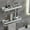 White(rectangular), variant on Bathroom Shelves Wall Mounted Glass Corner Shelf for Bathroom Floating Shelf Tempered Glass Wall Organizer 2-Tier(White)
