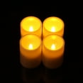 Pack 4 Flameless Outdoor LED Candle Set, Battery Operated Plastic