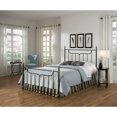 Leggett & Platt Fashion Bed Group Merrill Full Bed, Iced Black with Twin/Full Metal Frame
