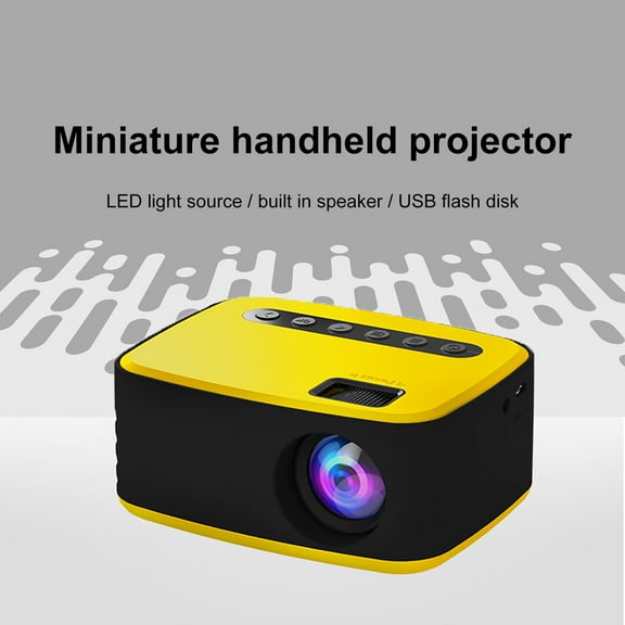 Nkmbld Full HD Portable Mini Projector, Full HD 1080P Support Cinema Projector, Portable Small Movie Projector, Compatible with iOS/Android/Windows/TV Stick/Box/Usb/HDMI