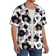 thumbnail image 2 of Goofa Daisies Flowers Printed Men's Casual Short-sleeved Shirt,Lightweight Breathable Button-down,Summer Casual men's top,Versatile Fashion shirt-X-Large, 2 of 7