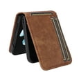 thumbnail image 5 of Allytechgroup Wallet Case for Samsung Galaxy Z Flip 6, Slim Fit PU Leather Retro Stylish Cards Slots Photo Holder Phone Case Cover for Galaxy Z Flip6, Brown, 5 of 12