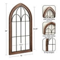 thumbnail image 6 of Kate and Laurel Rennell Farmhouse Arched Wall Art Plaque, 19 x 36, Walnut Brown and Black, Wood and Metal Windowpane Wall Decor for Use as Fireplace Mantel Decor or Entryway Wall Accent, 6 of 9