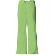Green Apple Solid Ribbon Trim Mock Wrap Scrub Top