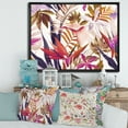 thumbnail image 2 of Designart 'VIntage Tropical Flowers III' Traditional Framed Canvas Wall Art Print, 2 of 5