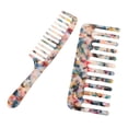 thumbnail image 3 of KAKOWELY Wide Tooth Comb for Daily Use Assorted Color Acetate Sheet Material Sturdy and Lightweight 2 Pack,6.3"X1.18"X0.2", 3 of 4