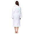 thumbnail image 2 of Turquaz Linen 100% Turkish Cotton White Terry / Velour Kimono Bathrobe (SM), 2 of 5