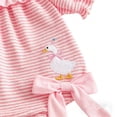 thumbnail image 5 of Sopiago Baby Girl First Birthday Outfit One Silly Goose Bubble Romper Birthday Girl Smocked Onesie Cute Summer Cake Smash Outfit (Red,12-18 Months), 5 of 6