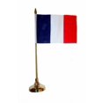 thumbnail image 1 of France Small 4 X 6 Inch Mini Country Stick Flag Banner with GOLD STAND on a 10 Inch Plastic Pole New, 1 of 3