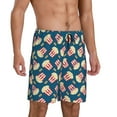 thumbnail image 2 of Sikiie Popcorn With Glasses Mens Pajama Shorts, Lightweight Lounge Pant with Pockets Soft Sleep Pj Shorts for MenSmall, 2 of 6