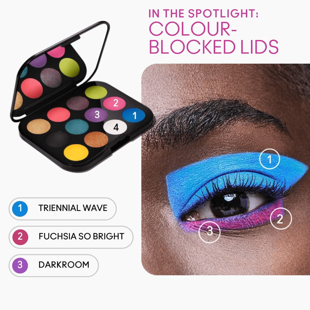 MAC Connect In Colour Eye Shadow Palette 12 Artist-Curated Saturated Brights 12.2g/0.43oz