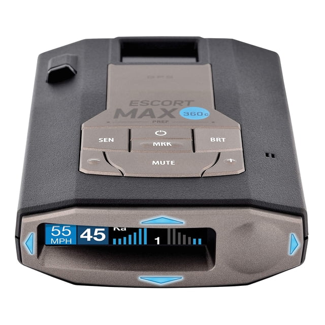 Detector de radar láser Escort MAX 360c - WiFi y Bluetooth habilitado, protección de 360°, alcance extremadamente largo, alertas de voz, compatible con Apple CarPlay y Android Auto, negro