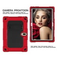 thumbnail image 2 of SOATUTO Heavy Duty Case With Screen Protector For MAGCH M210 M101 L21 Tablet Hard Back Case with Stand Shoulder Strap For MEIZE ZONKO K116 K118 / Kaktin / TPSPAD 10 inch Tablet - Red+Black/2 Pcs, 2 of 6