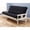 White/Black, variant on Kodiak Furniture Monterey Full Futon with Suede Fabric Mattress in White/Gray