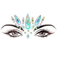thumbnail image 4 of 4 juegos de etiquetas engomadas del tatuaje de las joyas de la cara, cara G del partido del delirio del diamante artificial, 4 of 5