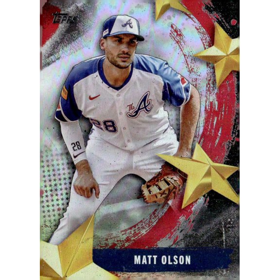 2025 Topps Stars of MLB Matt Olson SMLB-32 Atlanta Braves Baseball Card Atlanta Braves MLB Baseball Trading Card