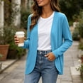thumbnail image 5 of Admvng Cardigan for Women Open Front Lightweight V Neck Pocket Curved Hem Soft Layering Shrug Sweater, 5 of 8