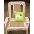 thumbnail image 2 of Carolines Treasures BB7656PW1818 Malvi Cow Green Fabric Decorative Pillow, 18 x 18 in., 2 of 2