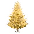 thumbnail image 1 of Costway 6 FT Artificial Christmas Tree with 762 Flocked Branch Tips, 340 Warm White LED Lights, 1 of 10