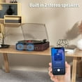 thumbnail image 4 of Caymuller Vinyl Record Player with Speakers Vintage Turntable for Vinyls Records Belt-Driven Turn Table Support 3-Speed, Wireless Playback, 4 of 7