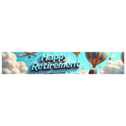 LUUFILx Personalized Retirement Banner with Airplane Camera Balloon and Star Elements Happy Retirement Decors Party Backdrop Photography Props Retirement Party Celebration Decorations