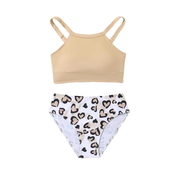 Glisme Bathing Suits For Girls Two Piece Swimsuits Summer Cute Swimwear For Beach Pool Party Size 5-6 Years