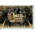 thumbnail image 5 of Happy New Year Backdrop 2026 City Night New Year's Eve Grandiose Fireworks Photography Background Cheers to The New Year Eve Party Decor Supplies Banner Boy Girl Adult Photo Booth Props, 5 of 10