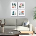 thumbnail image 3 of ArtbyHannah 4 piece 10x10 inch Botanical Gallery Wall Frame Set, White Square Picture Frame Set for Home and Office, 3 of 10