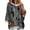 Dark Gray, variant on Womens 3/4 Sleeve Hoodies Vintage Pattern Oversized Pullover Hooded Sweatshirts
