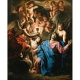 thumbnail image 3 of Noël Coypel 12x14 Black Modern Framed Museum Art Print Titled - Christ at Prayer on the Mount of Olives, 3 of 5