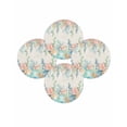thumbnail image 7 of 15 Inch Round Placemats Set of 4, Summer Ocean Non Slip Heat Insulation PP Table Mats, Watercolor Coastal Coral Shell Seaweed Beige Washable Place Mats for Kitchen Dining Party Table Decor, 7 of 7