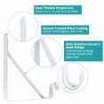 thumbnail image 3 of Lot de 4 Supports Robustes pour Tringle de Garde-Robe Support Blanc Mural Support d'Étagère Cintre, 3 of 7
