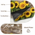 thumbnail image 2 of Spring Sunflowers Area Rug 5x7 Washable Rug Non Slip Farmhouse Brown Wooden Plank Large Area Rug Soft Stainresistant Indoor Floor Carpet for Living Room Bedroom Home Office Dining Room Nursery, 2 of 7