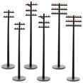 thumbnail image 1 of Plastic Telegraph Pole Models for Sand Table Decor Black ABS Material 6 Pieces, 1 of 8