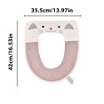 thumbnail image 3 of Toilet Seat Cushion, Cats Design, With Adhesive Buckle Handle, Soft Material, Comfortable Stylish, Easy to Clean, Fits Standard Seats, Protective Barrier, Home Office Use, 3 of 5