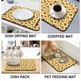 thumbnail image 4 of Washable Rubber Sunflower Cute Floral Dish Drying Mats for Kitchen Counter Home Large Coffee Bar Pad Accessories and Decor for Utensils Stemware 18''x24'', 4 of 7