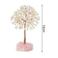 thumbnail image 6 of Rose Quartz Lucky Tree Good Meaning Handmade Home Decor with Base Faux Crystal Copper Wire Lucky Money Tree, 6 of 7