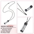 thumbnail image 3 of Urn Necklaces for Ashes Glass Perfume Bottle Pendant 304 Stainless Steel Cbale Chain Necklaces Jewelry Charm Urn Ashes Memorial Pendant Keepsake with Funnels Ashes for Pet or Human, 3 of 8