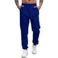 thumbnail image 6 of XIYON Men's Casual Pants Solid Color Joggers With Slant Pockets Loose Sweatpants For Autumn Winter Comfortable Non Stretch Trousers Loose Fit, 6 of 9