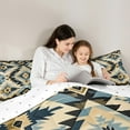thumbnail image 5 of Manfei Western Tribal Full Size Comforter Sets,Rustic Aztec Bedding Comforter Set,Beige Blue Black Bedding Sets For Girls Boys,Microfiber Bedroom Decor Reversible,3-Piece, 5 of 8